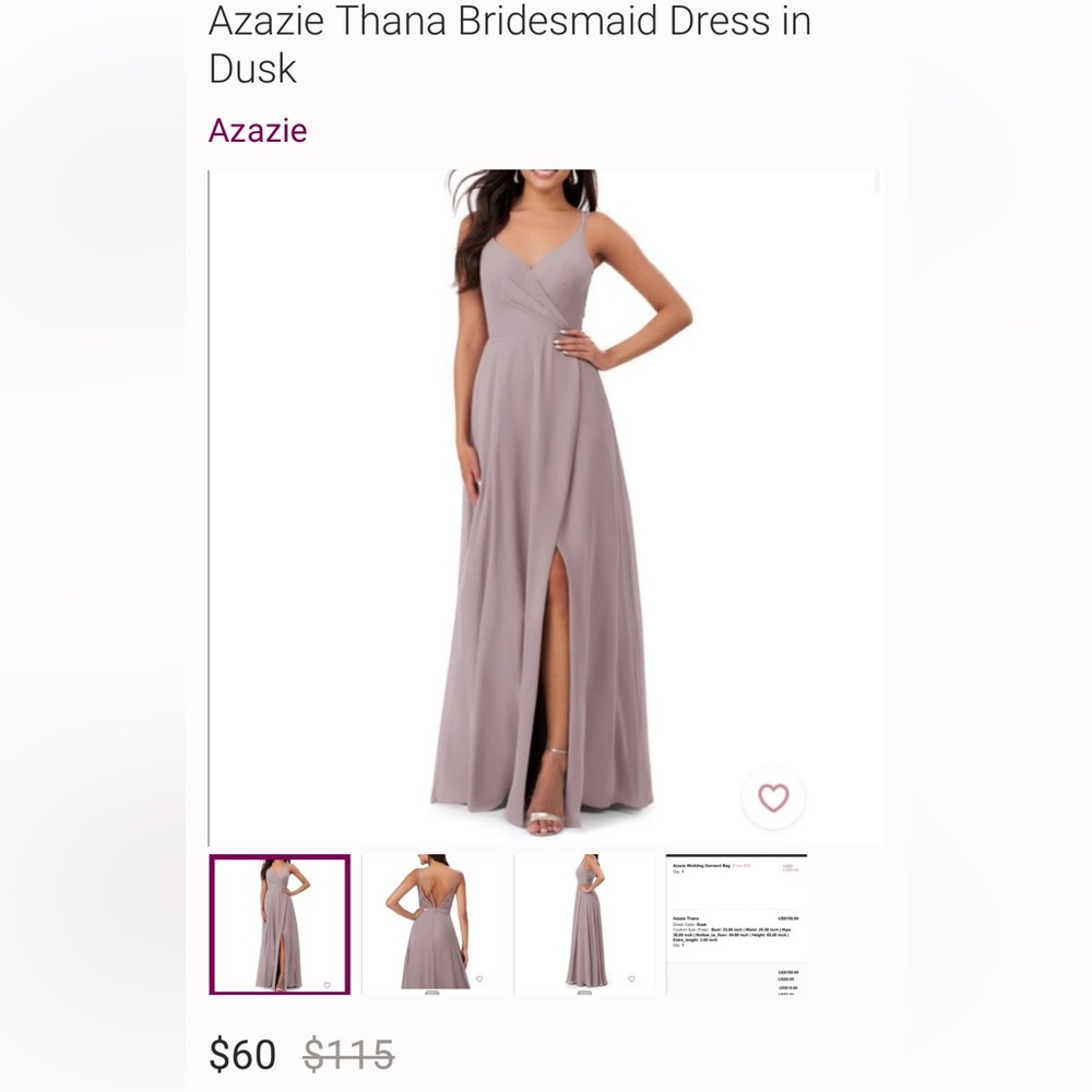 Azazie Thana bridesmaid dress, burgundy NWT